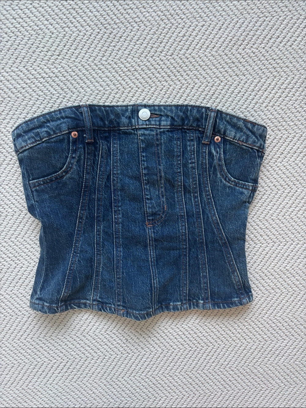 Denim Corset Top